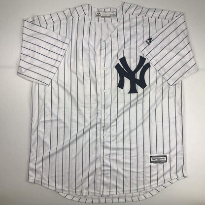 Autographed/Signed Gleyber Torres New York Pinstripe Baseball Jersey PSA/DNA COA