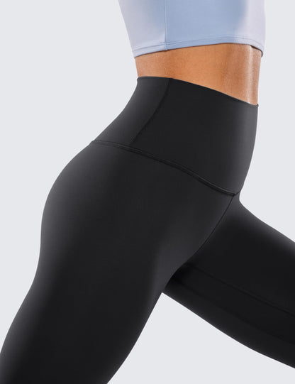 CRZ YOGA Women's Brushed Naked Feeling Yoga Leggings 25" - High Waisted Athletic Workout Leggings Yoga Pants Black Medium