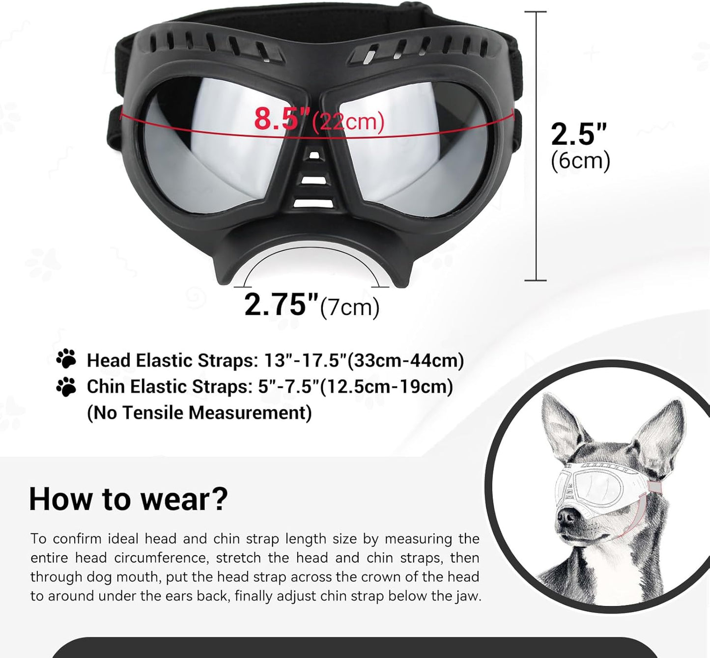 Dog goggles sunglasses skull