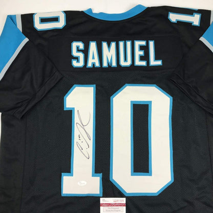 Autographed/Signed Curtis Samuel Carolina Black Football Jersey JSA COA