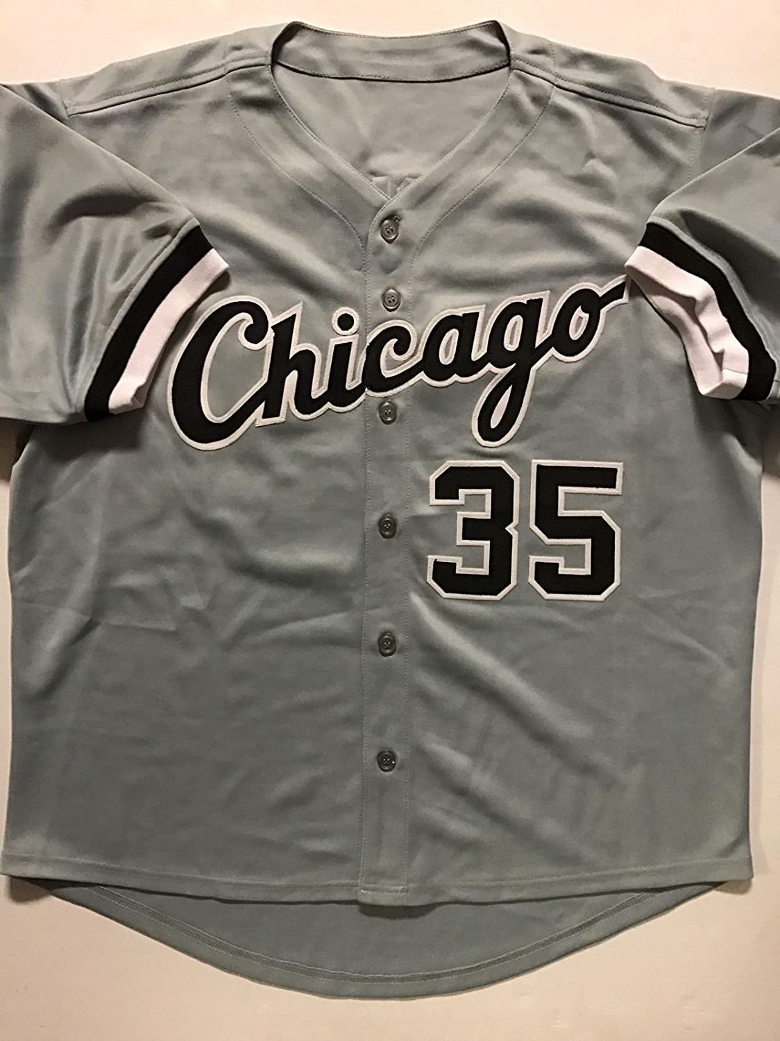 Autographed/Signed Frank Thomas Chicago White Sox Grey Baseball Jersey PSA/DNA COA