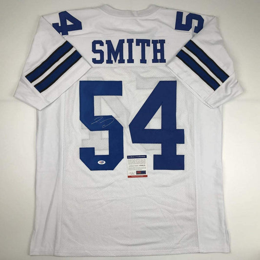 Autographed/Signed Jaylon Smith Dallas White Football Jersey PSA/DNA COA