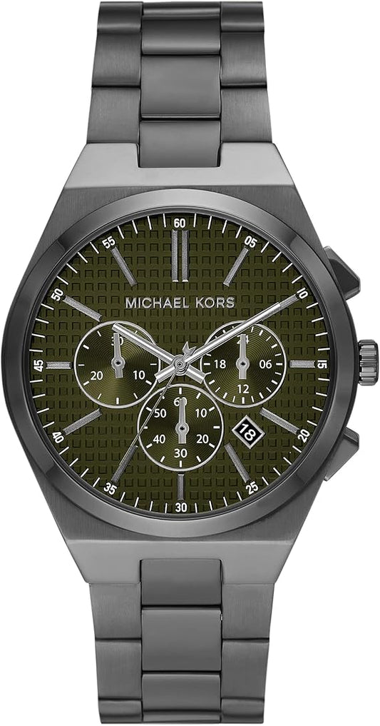 Michael Kors Lennox Chronograph Gunmetal Gray Stainless Steel Men's Watch (Model: MK9118)