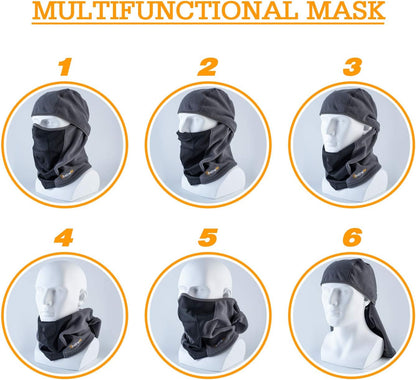 AstroAI Balaclava Ski Mask 2 Pack Winter Fleece Thermal Face Mask Cover for Men Women Warmer Windproof Breathable, Cold Weather Gear for Skiing, Outdoor Work, Riding Motorcycle & Snowboarding, Black