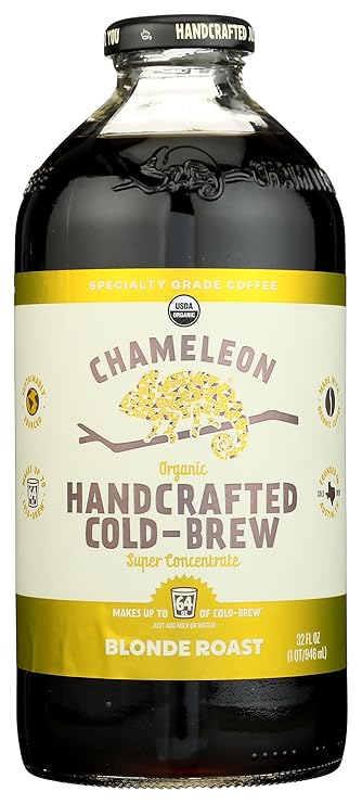 CHAMELEON COLD BREW Organic Blonde Roast Cold Brew Coffee Concentrate, 32 FZ