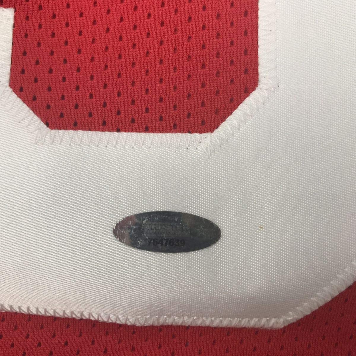 Autographed/Signed Ron Dayne Wisconsin Red College Football Jersey Tristar COA