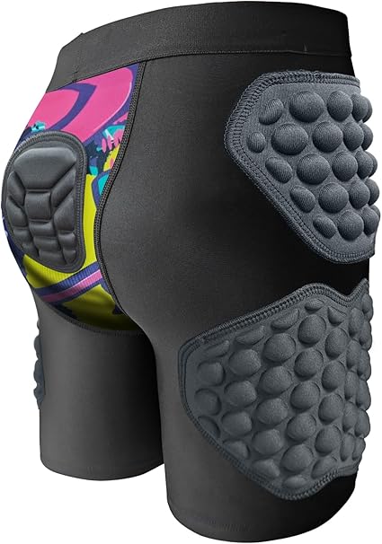 Topeter Youth Slider Shorts - Boys & Girls Protective Hip & Butt Padded Short Pants