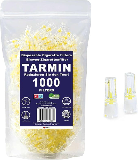 Cigarette Filters 1, 000 Cigarette Filters That Remove Tar and Chemical Cigarette Holder BPA Free Cigarette Filter Tips | Nicotine Tar Filter, Minimize Stains Odors, Fresher Morning, Quit Smoking