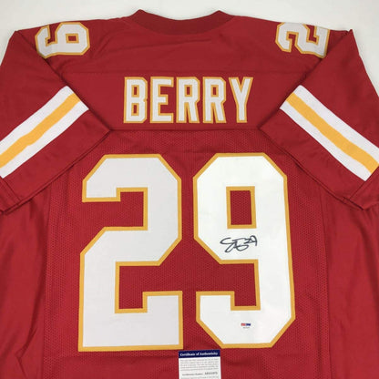 Autographed/Signed Eric Berry Kansas City Red Football Jersey PSA/DNA COA