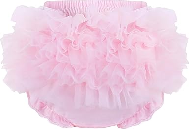 Baby Girl Lace Ruffle Diaper Cover Bloomer for Infant Girls Newborn Cotton Tutu Shorts Briefs Panties