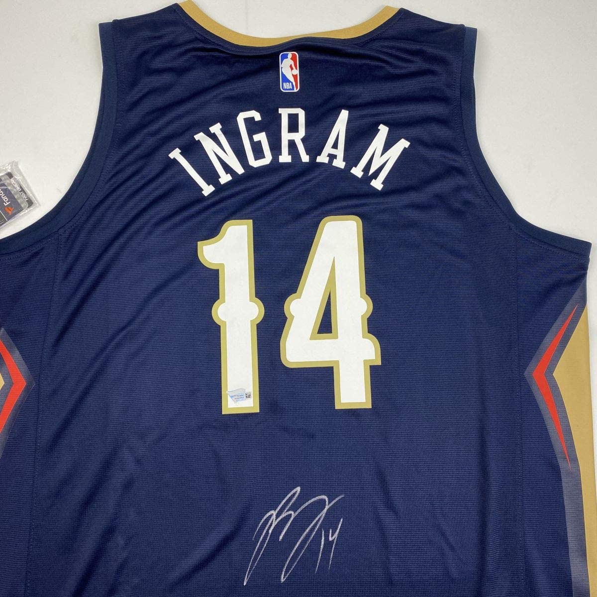 Autographed/Signed Brandon Ingram New Orleans Blue Basketball Jersey Fanatics COA
