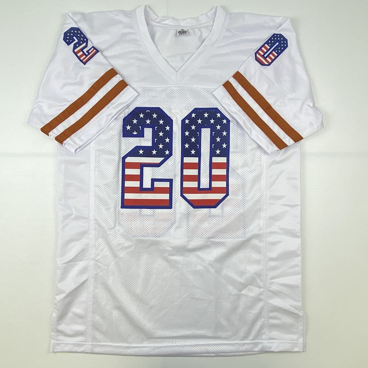 Autographed/Signed Earl Campbell Texas USA White Football Jersey Beckett BAS COA