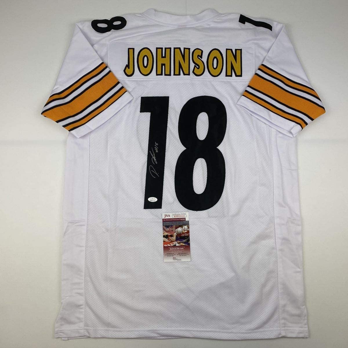 Autographed/Signed Diontae Johnson Pittsburgh White Football Jersey JSA COA