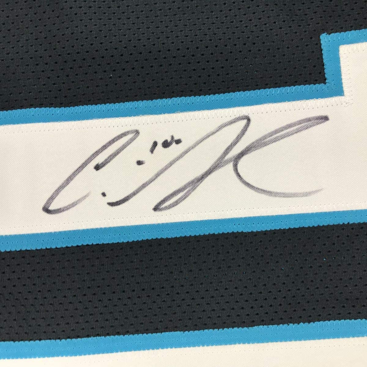 Autographed/Signed Curtis Samuel Carolina Black Football Jersey JSA COA