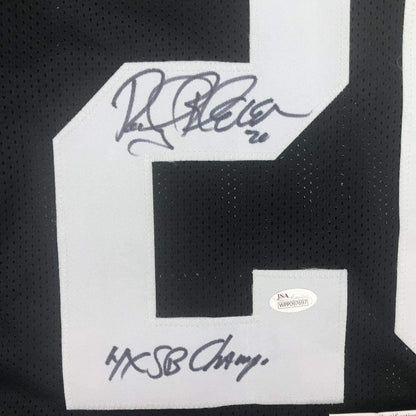 Autographed/Signed Rocky Bleier 4x SB Champ Pittsburgh Black Football Jersey JSA COA