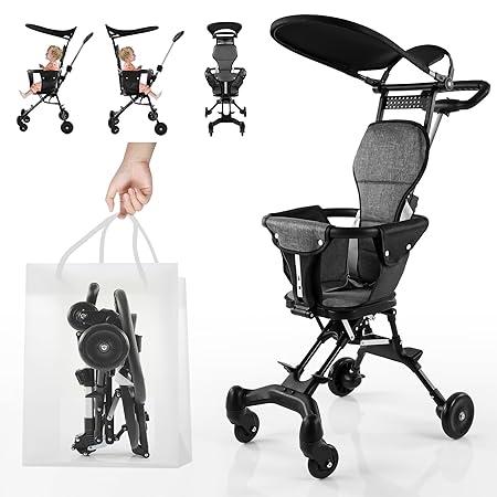 Baby-Stroller-Travel-Light-Stroller, Portable Compact Stroller, Toddler Stroller for Removable, Travel Stroller for Airplane, Mini Umbrella Stroller Lightweight, only 6 lbs, Weight Capacity 55 lbs