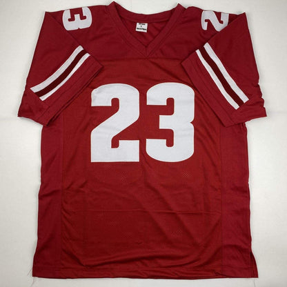 Autographed/Signed Jonathan Taylor Wisconsin Red College Football Jersey JSA COA