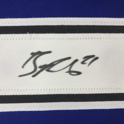 Autographed/Signed Brayden Point Tampa Bay Blue Hockey Jersey JSA COA