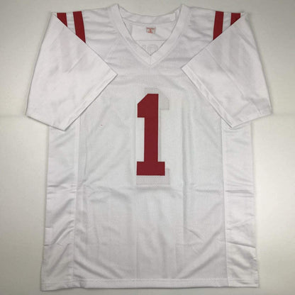 Autographed/Signed AJ A.J. Brown Ole Miss White College Football Jersey JSA COA