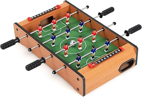 Giantex 20" Foosball Table, Easily Assemble Wooden Mini Foosball Table Top w/Footballs, Soccer Table for Arcades, Game Room, Bars, Parties, Family Night