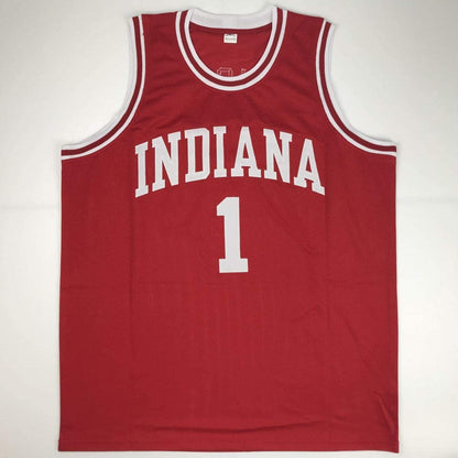 Autographed/Signed Bobby Bob Knight Indiana Hoosiers Red Basketball Jersey JSA COA