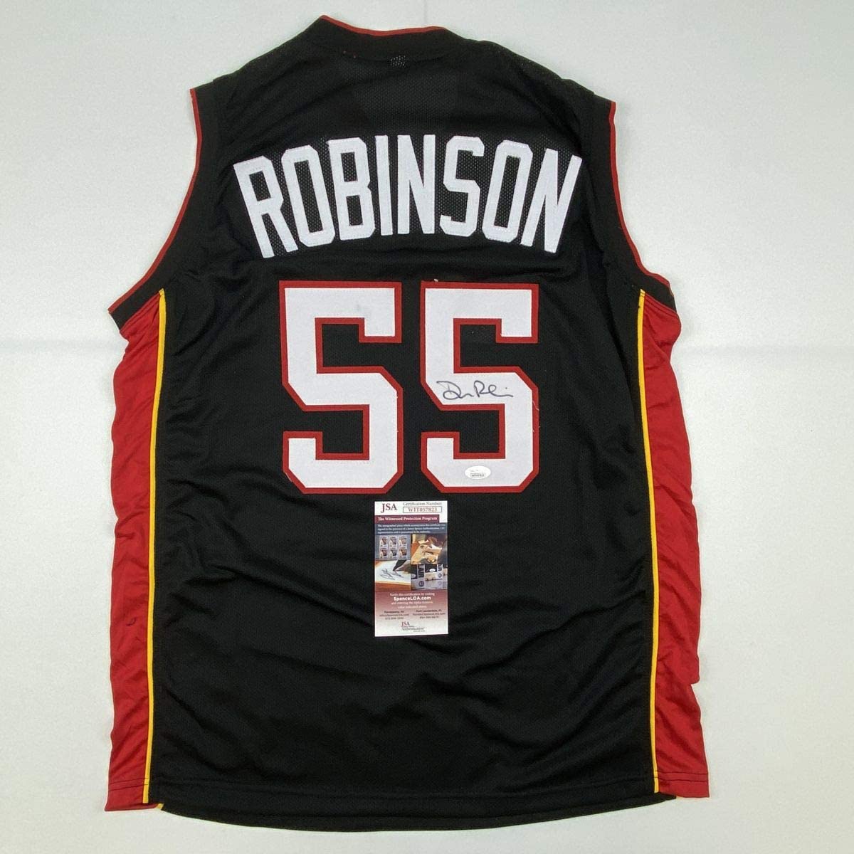 Autographed/Signed Duncan Robinson Miami Black Basketball Jersey JSA COA