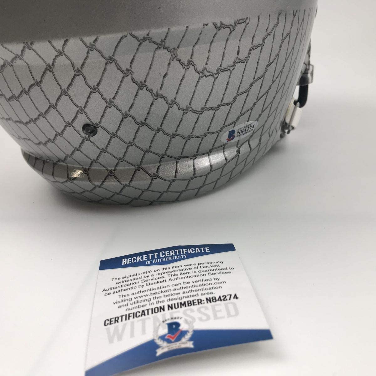 Autographed/Signed Bo Jackson Oakland Raiders Full Size FS F/S Replica Football Helmet Beckett BAS COA