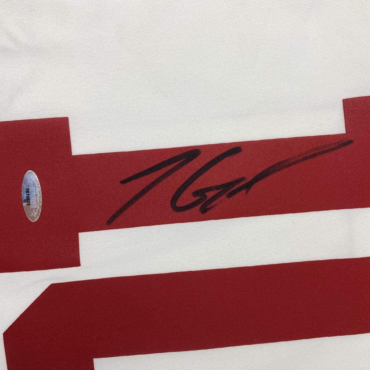 Autographed/Signed Jimmy Garoppolo San Francisco White Football Jersey Tristar COA