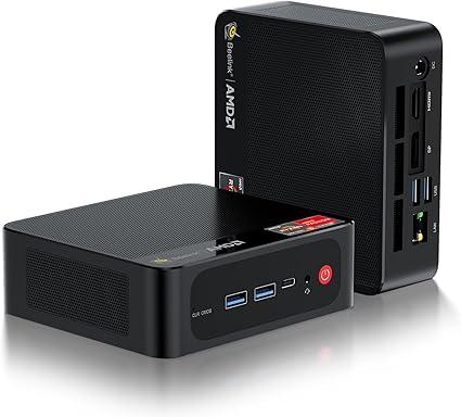Beelink Mini PC, AMD Ryzen 7 5850U (8C/16T, up to 4.4GHz), 32GB DDR4 500GB M.2 NVMe SSD, SER5 Pro Mini Desktop Computer Support 4K@60Hz Triple Display/DP1.4/HDMI/Type-C/WiFi 6/BT5.2/Gaming/Office/Home