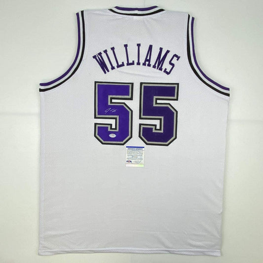 Autographed/Signed Jason Williams Sacramento White Basketball Jersey PSA/DNA COA