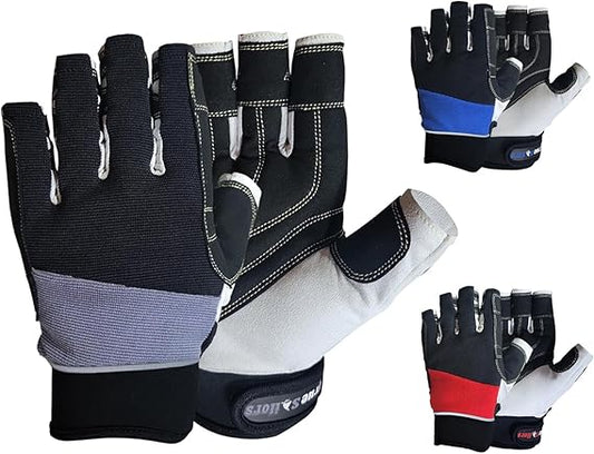 MRX Sailing Gloves Fishing Kayak Gloves for Men & Women Rowing Water Ski Canoe Paddle Gloves Sailing Gear Women Paddling Gloves | Sailing Gloves for Men & Women | Short Finger Sailing Kayaking Gloves