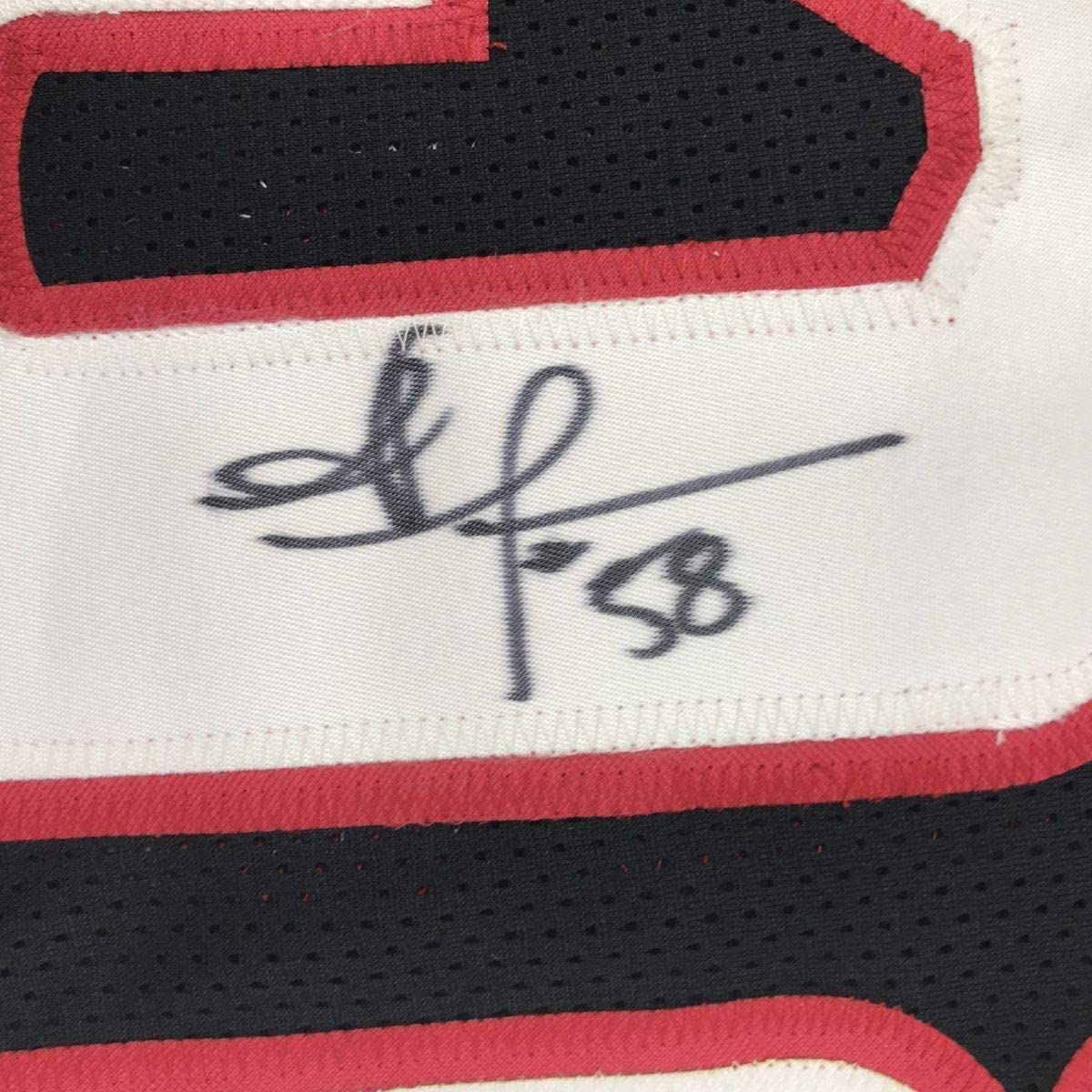 Framed Autographed/Signed Jordan Hicks 35x39 Arizona Black Football Jersey JSA COA