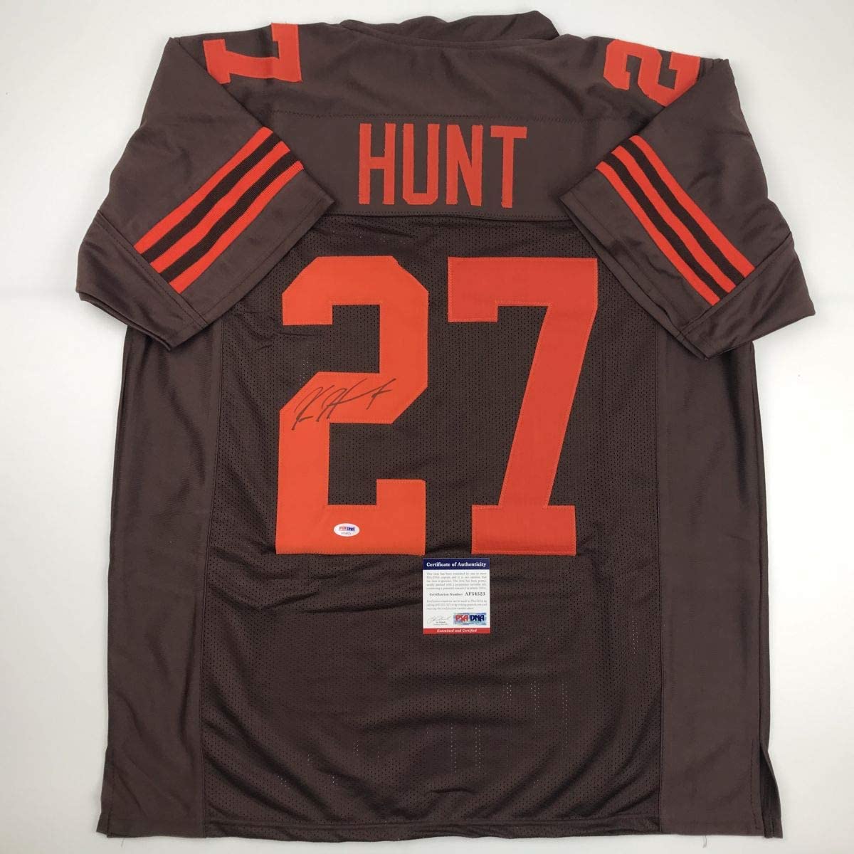 Autographed/Signed Kareem Hunt Cleveland Color Rush Football Jersey PSA/DNA COA
