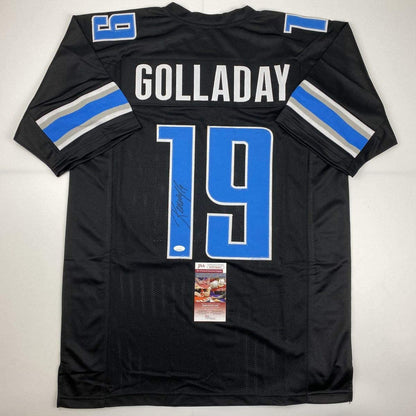Autographed/Signed Kenny Golladay Detroit Black Football Jersey JSA COA