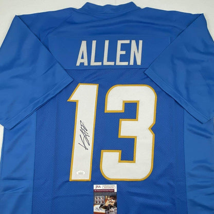 Autographed/Signed Keenan Allen Los Angeles LA 2020 Powder Blue Football Jersey JSA COA