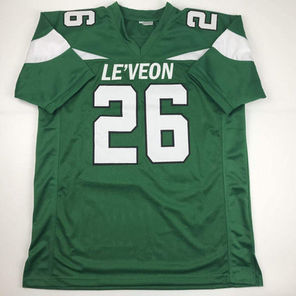 Autographed/Signed Le'Veon LeVeon Bell New York Green Football Jersey PSA/DNA COA #2