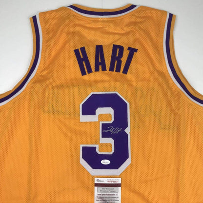Autographed/Signed Josh Hart Los Angeles LA #3 Yellow Basketball Jersey JSA COA