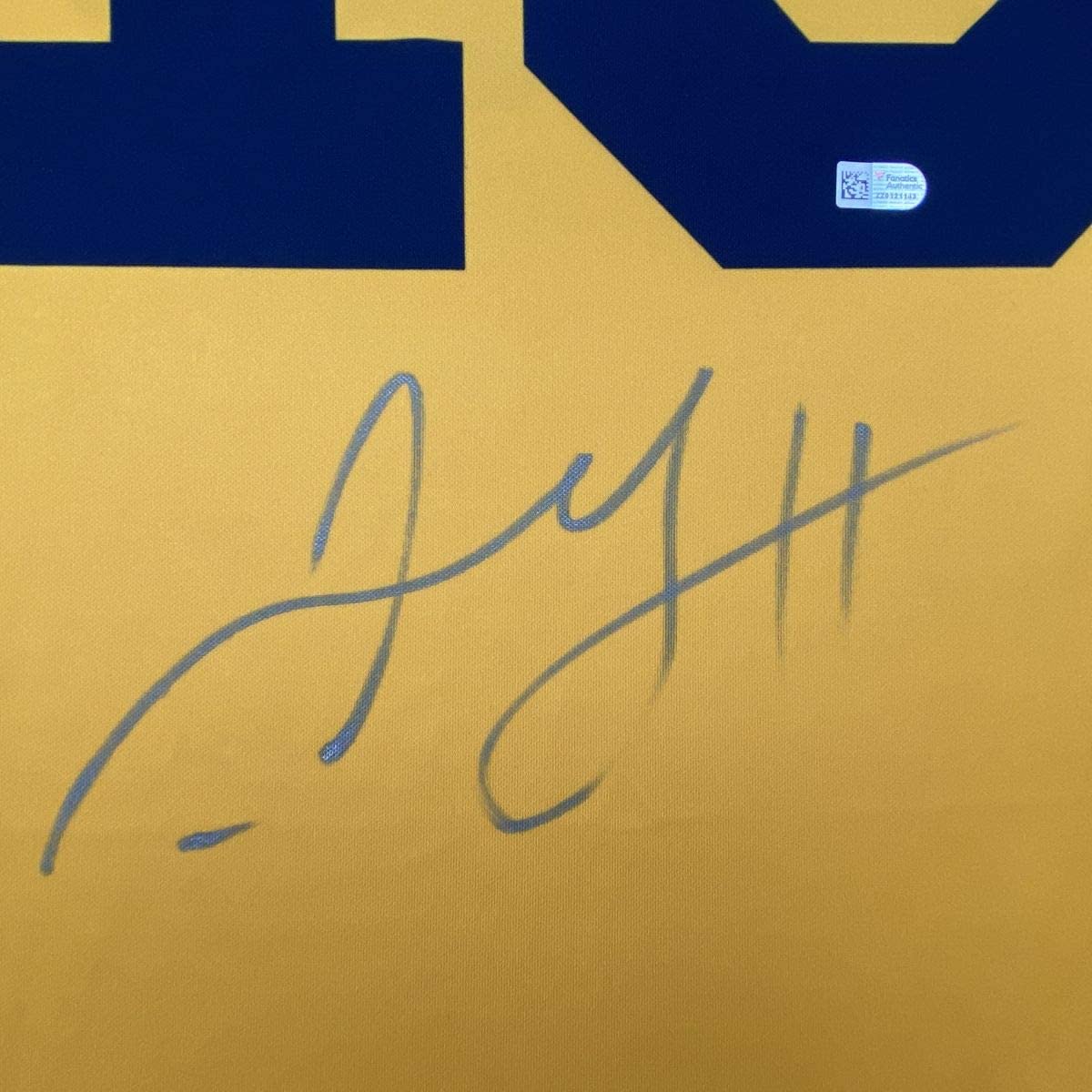 Autographed/Signed Jared Goff Los Angeles LA Yellow Color Rush Football Jersey Fanatics COA