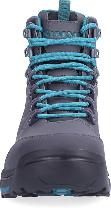 Simms Womens Freestone Wading Boots - Durable Rubber Bottom Boots with Enhanced Traction Protective Toe Cap Ideal for Stream & River Fishing (Slate 9)