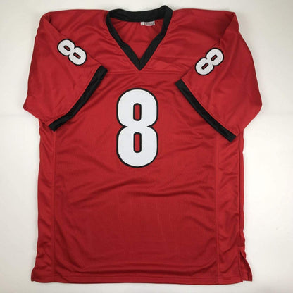 Autographed/Signed Riley Ridley Georgia Red College Football Jersey JSA COA