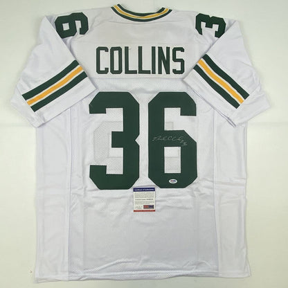 Autographed/Signed Nick Collins Green Bay White Football Jersey PSA/DNA COA