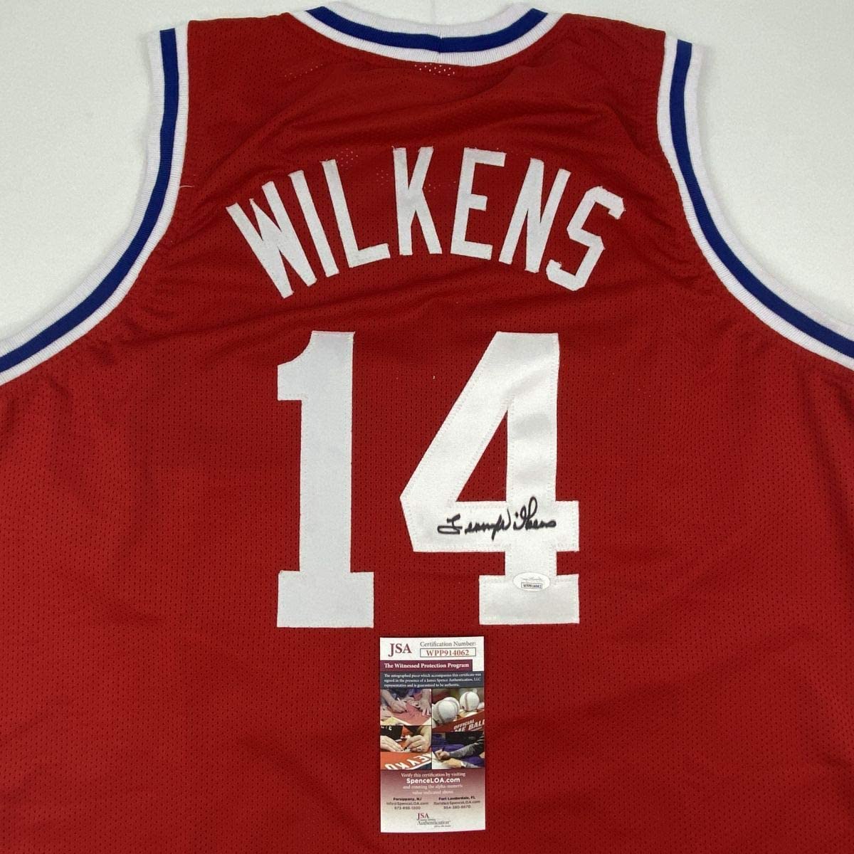 Autographed/Signed Lenny Wilkens St. Louis Red Basketball Jersey JSA COA