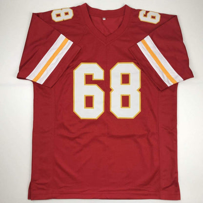 Autographed/Signed Will Shields HOF 15 Kansas City Red Football Jersey Beckett BAS COA