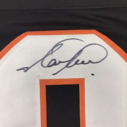 Framed Autographed/Signed Mark Recchi 35x39 Philadelphia Black Hockey Jersey Beckett BAS COA