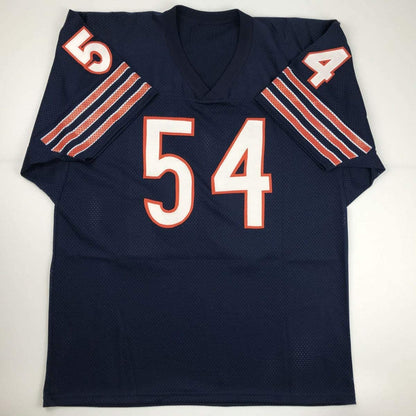 Autographed/Signed Brian Urlacher Chicago Blue Football Jersey PSA/DNA COA