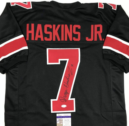 Autographed/Signed Dwayne Haskins Jr. Ohio State Black College Football Jersey JSA COA