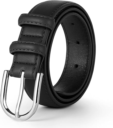 WELROG Kids Belts for Boys and Girls PU Leather Belt for School Uniform Casual Jeans Age 6-10 Years