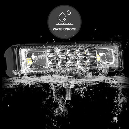 6 Inch Led Pods Light Bar - nicerpro Slim 60W 10000Lm 12V/24V Driving Fog Light Waterproof Combo Flood Spot Lights for Trucks Off Road ATV UTV Golf Cart Trailer 2 Pack