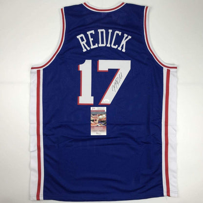 Autographed/Signed JJ J.J. Redick Philadelphia Blue Basketball Jersey JSA COA