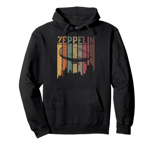 Zeppelin Dirigible Airship Hoodie - Casual Everyday Wear for Adults